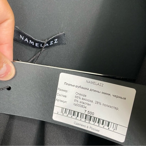 Namelazz Button Up Coat Black One Size‎ MISSING BELT - Picture 6 of 7